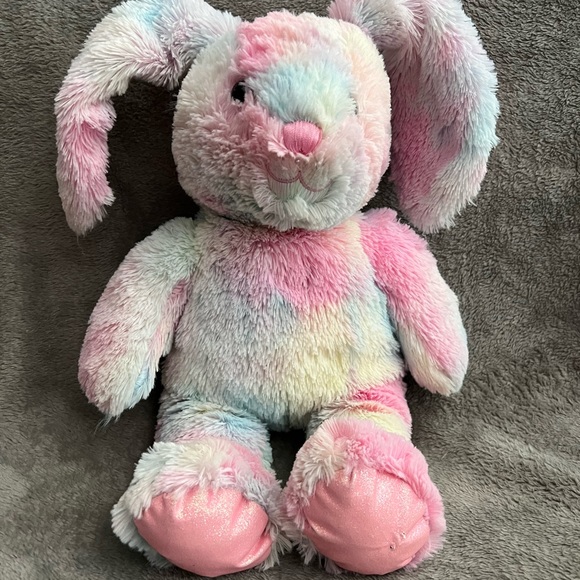 Build a Bear Workshop Pastel Swirl Pawlette Bunny Rabbit Limited Ed BABW - Picture 2 of 6